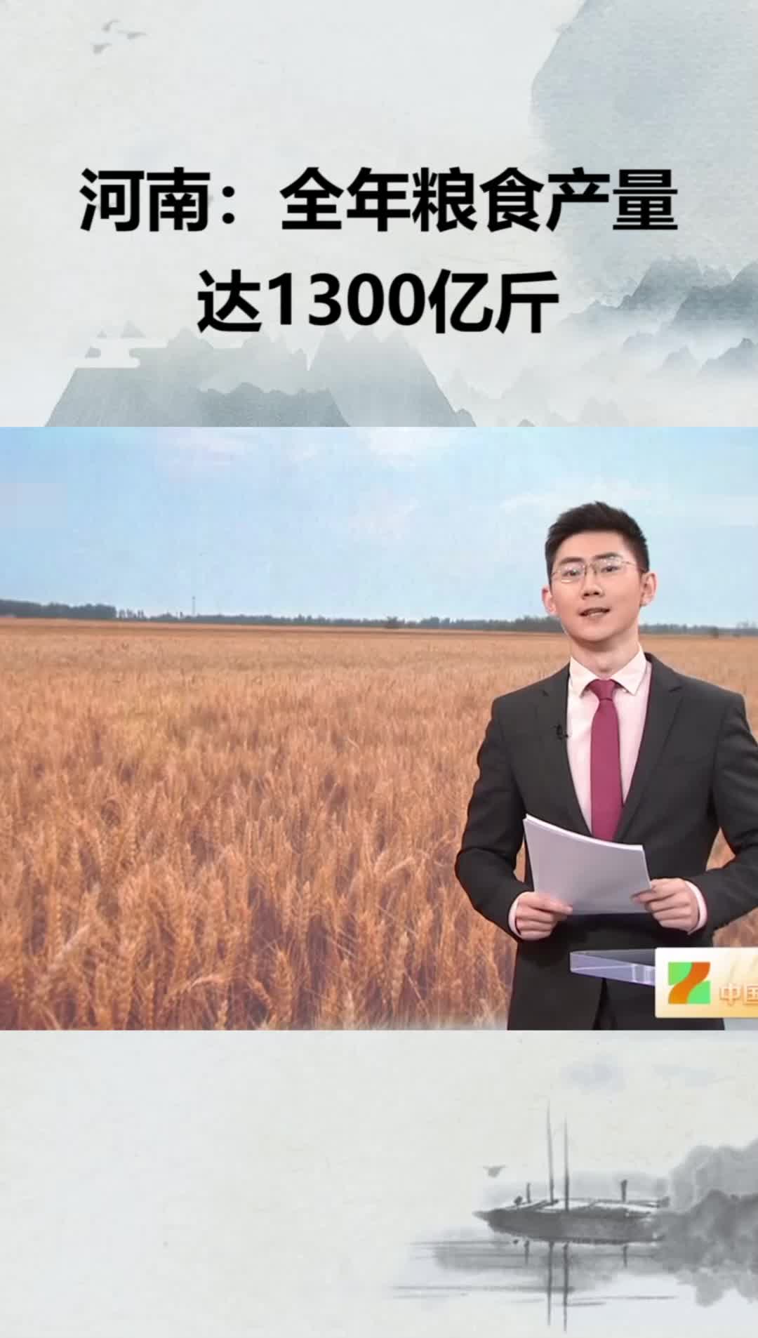 河南：全年粮食产量达1300亿斤